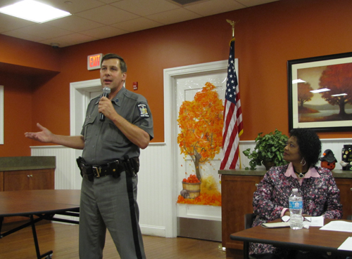 East End barrack commander at FRNCA meeting FRNCA, New York State Police, Riverside, Flanders, Northampton
