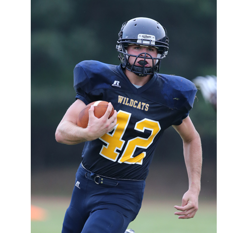 DANIEL DE MATO PHOTO | Shoreham-Wading River senior Tyler Anderson scored two touchdowns Thursday against McGann-Mercy.