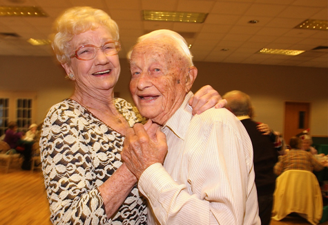 Doreen Tebes, 78, dances with John Marsman