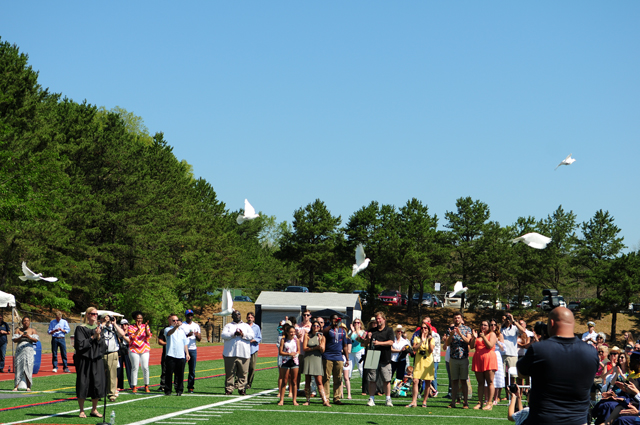Doves were released in honor of Thomas Cutinella. (Credit: Bill Landon)