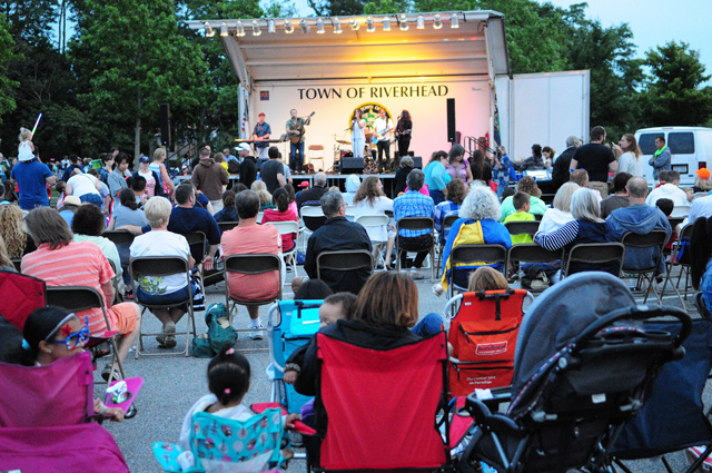 Brady Rymer wows the crowd Saturday night in downtown Riverhead.