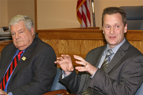 Supervisor Sean Walter at a town work session last year. (Credit: Barbaraellen Koch file)
