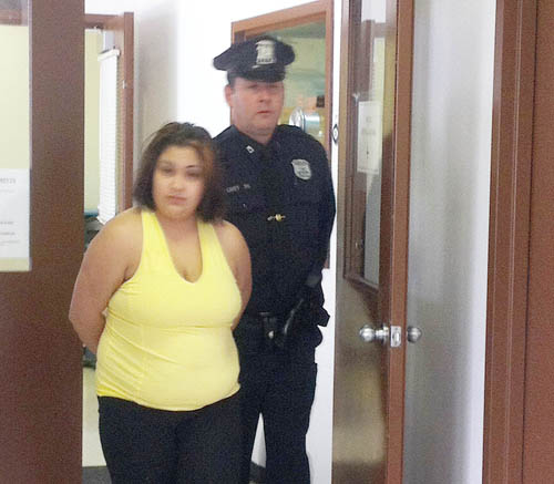 CARRIE MILLER PHOTO | Police arrested Victoria Reyes, 26, and her boyfriend, James Leggon Jr., at the couple's Oakland Drive North home.
