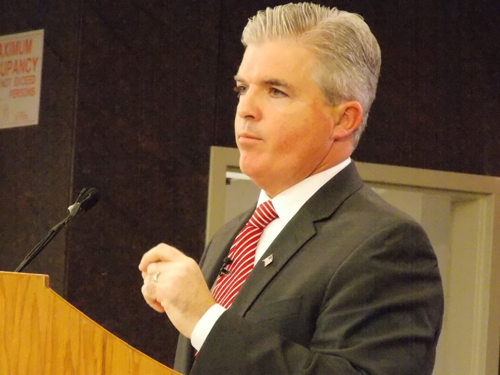 Steve Bellone delivering his State of the County speech on March 5. (courtesy)