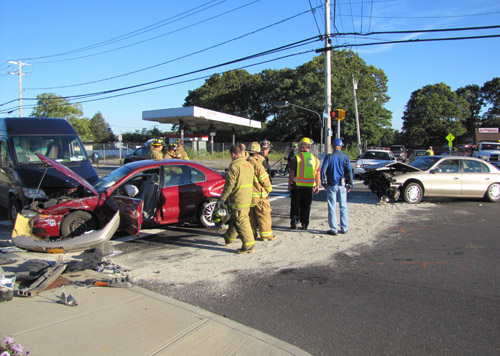 Two hurt in Route 58 accident Ostrander Avenue, Route 58, RIverhead Fire Department