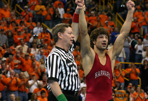 COURTESY PHOTO | Jesse Jantzen was the first-ever four-time state wrestling champion in Suffolk history. He went on to win a national title at Harvard.