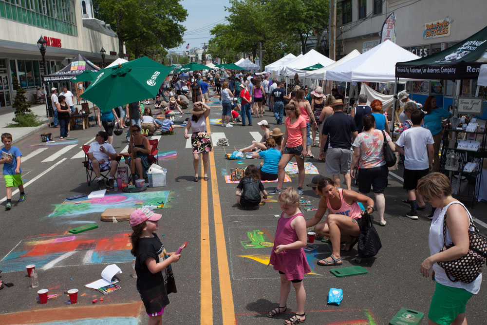 The crowd on Main Street.