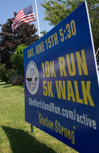 GARRET MEADE PHOTO | The victims of the bombings at the Boston Marathon were remembered at the Shelter Island 10K Run on Saturday.