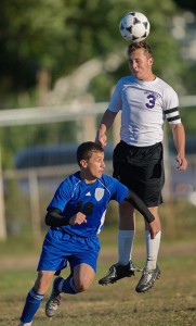 Greenport:Shelter Island soccer player Matt Dibble 101612