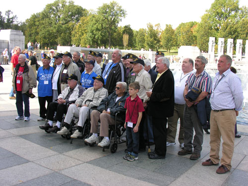 Vets at WW II Memorial 10-120-12