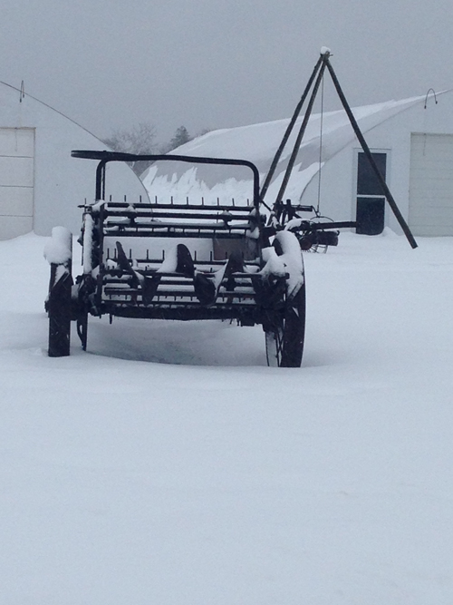 Farm equipment along the Main Road in Southold. Cyndi Murray photo.