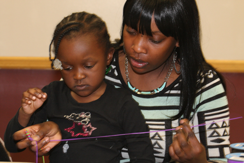 From left, Ms. Fulford's daughter, Genesis Brown, and friend Tonya Miles.