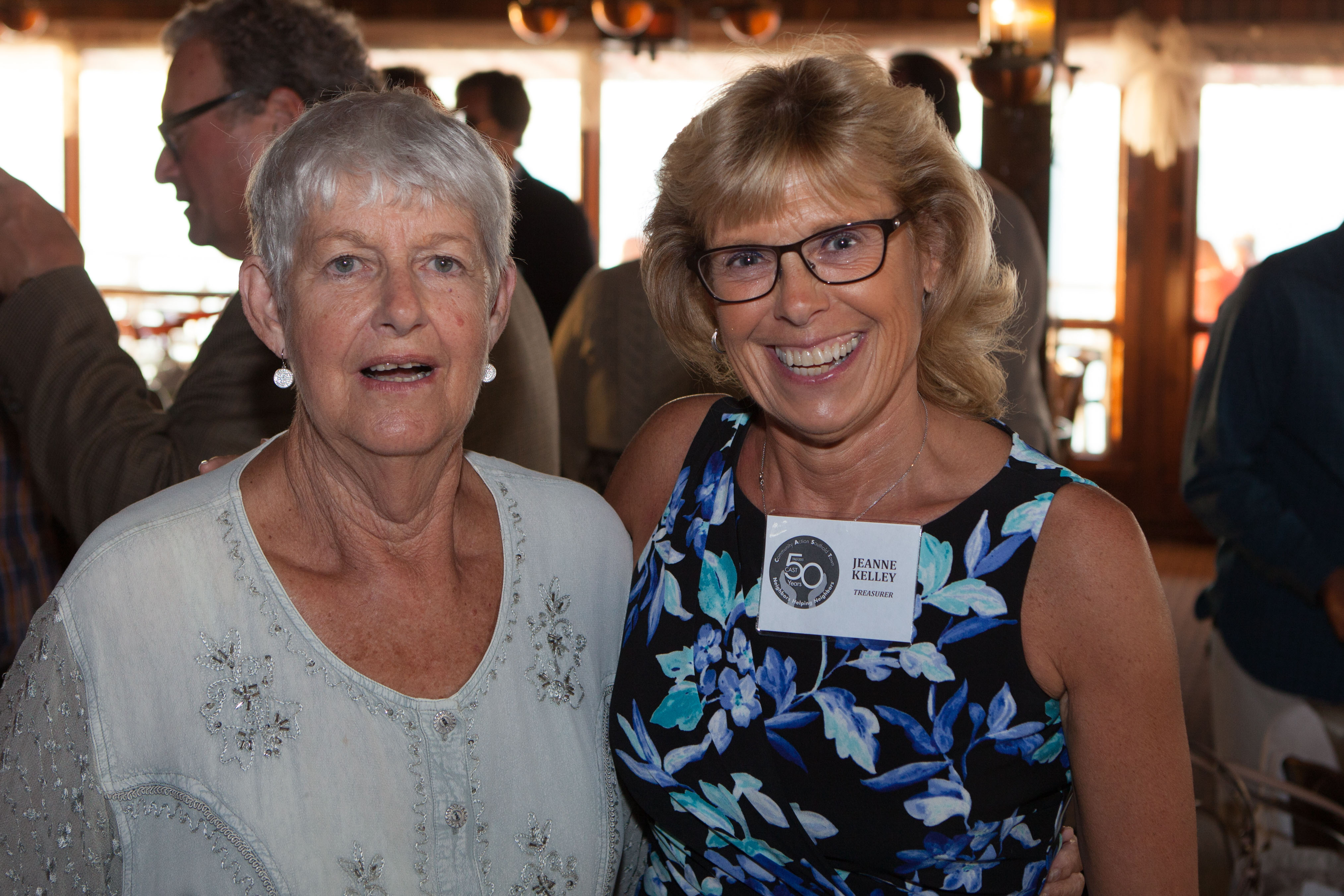 Former CAST Board of Directors president Peggy Murphy, left, with present CAST treasurer Jeanne Kelley.