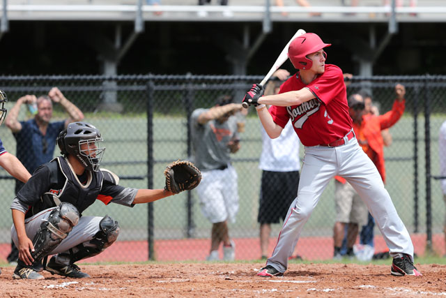 Liam Walker hit a double in the first inning. (Credit: Daniel De Mato)