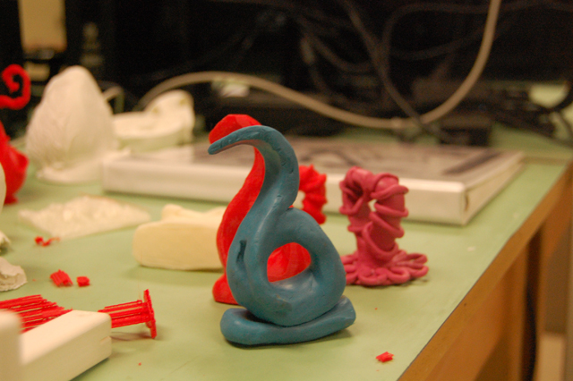 These figures were made using the 3-D printer at Greenport High School. (Credit: Nicole Smith)