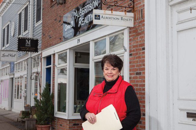 KATHARINE SCHROEDER PHOTODiane Dunbar outside her Greenport office.
