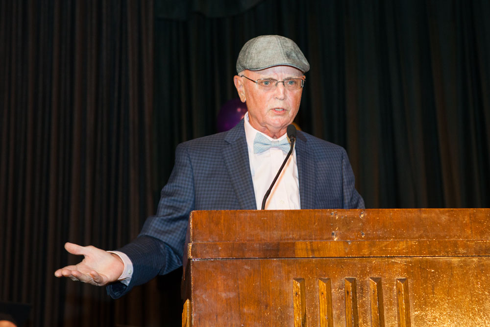 Mr. McEvoy speaks to the students.