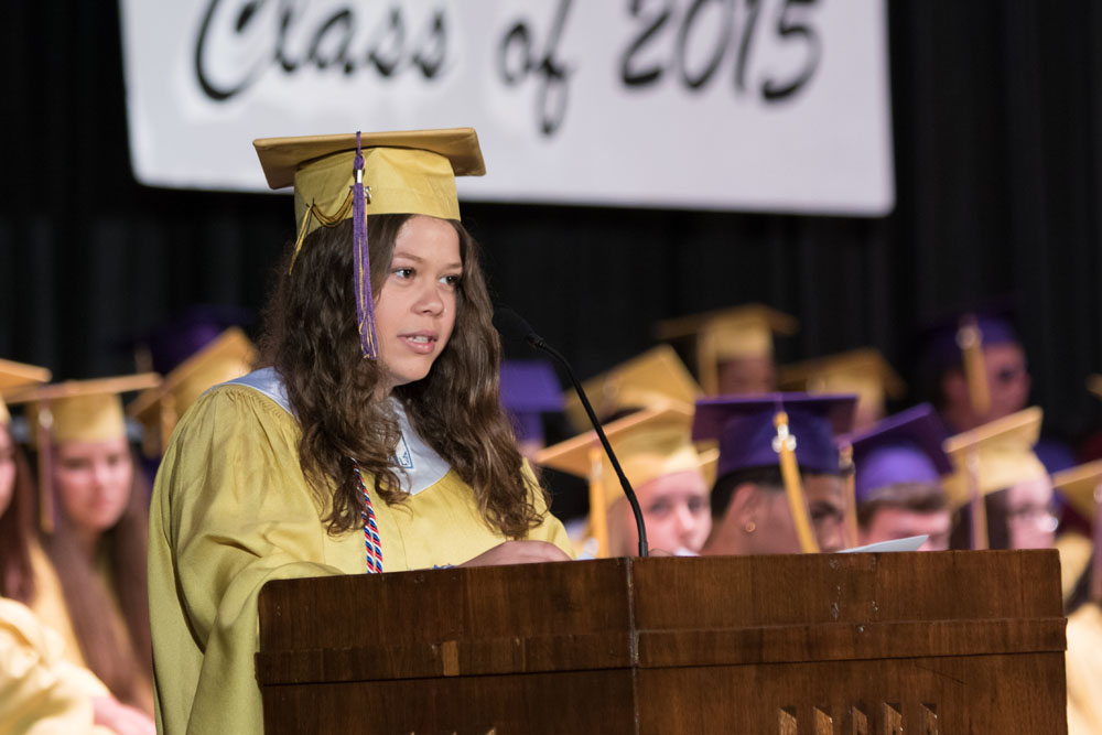 Commencement speaker Catherine Creedon.