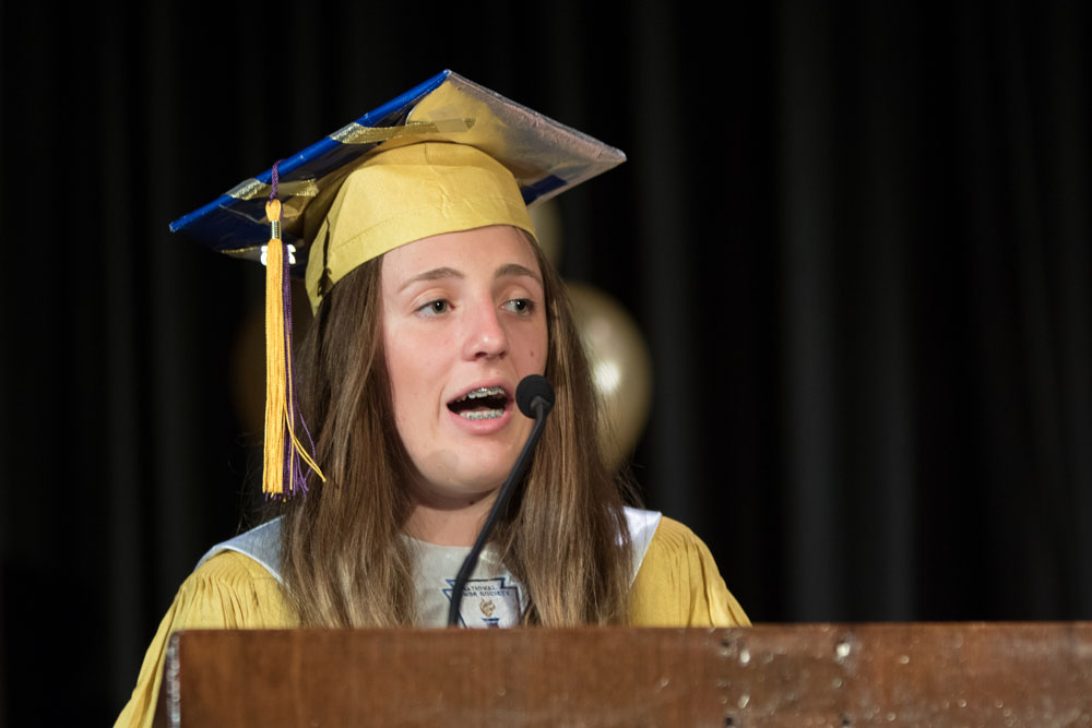 Commencement speaker Samantha Henry.