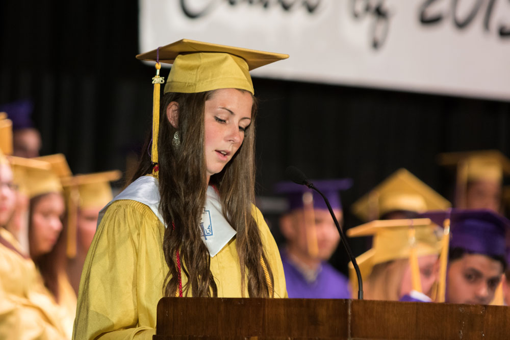 Commencement speaker Caitlin Grilli.