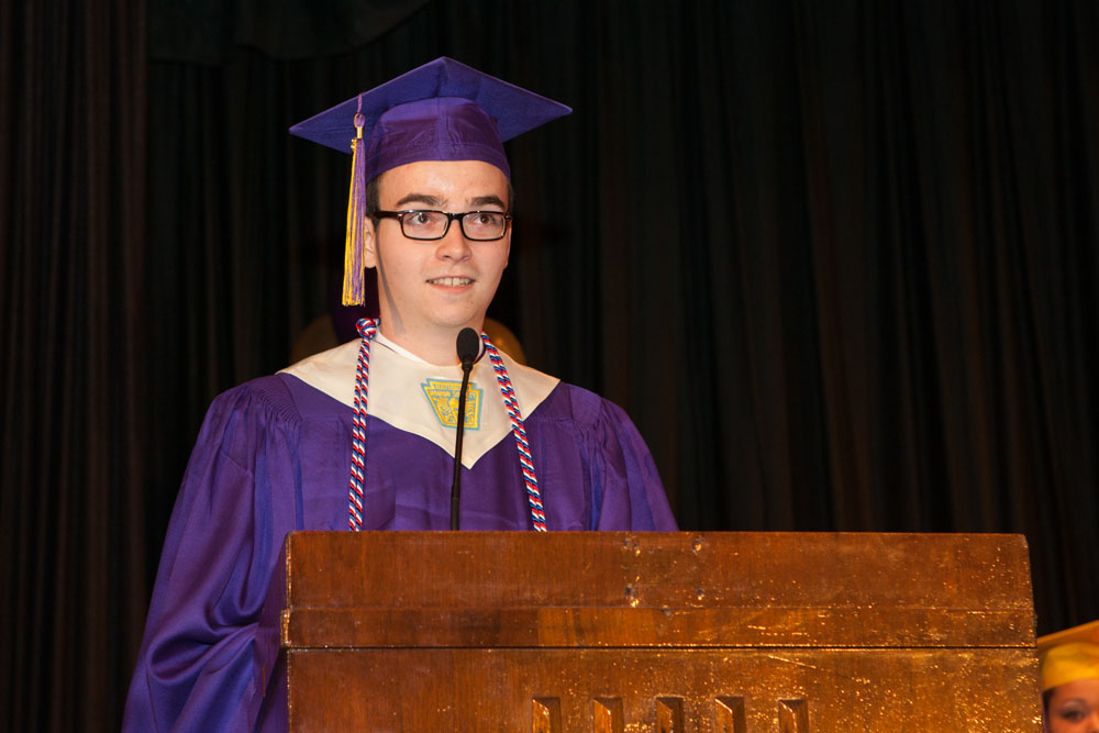 Salutatorian Christian Van Cleef.