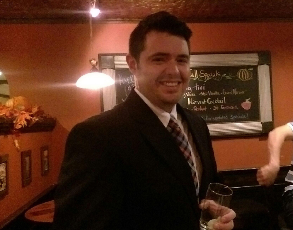 Democrat Nick Krupski celebrates his first win for elected office. (Credit: Chris Lisinski)
