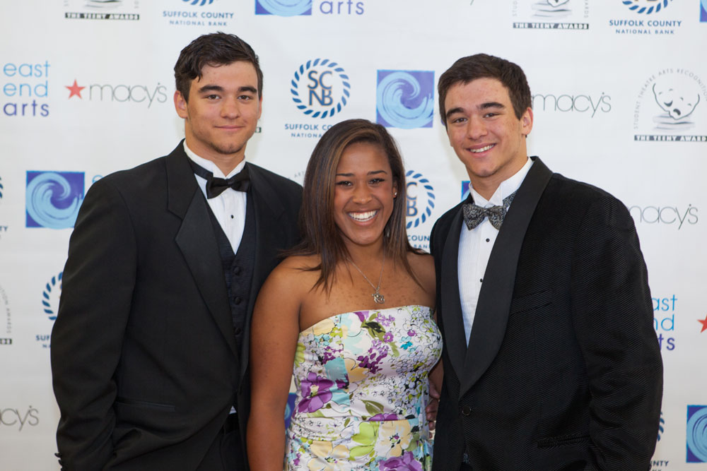 John Drinkwater, Isabelle Simon, and Matt Drinkwater of Greenport High School. (Credit: Katharine Schroeder)