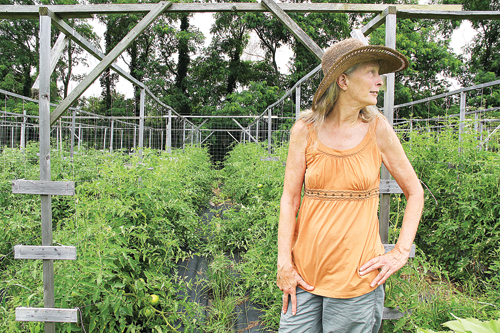 KK Haspel in 2013 at her farm in Southold.