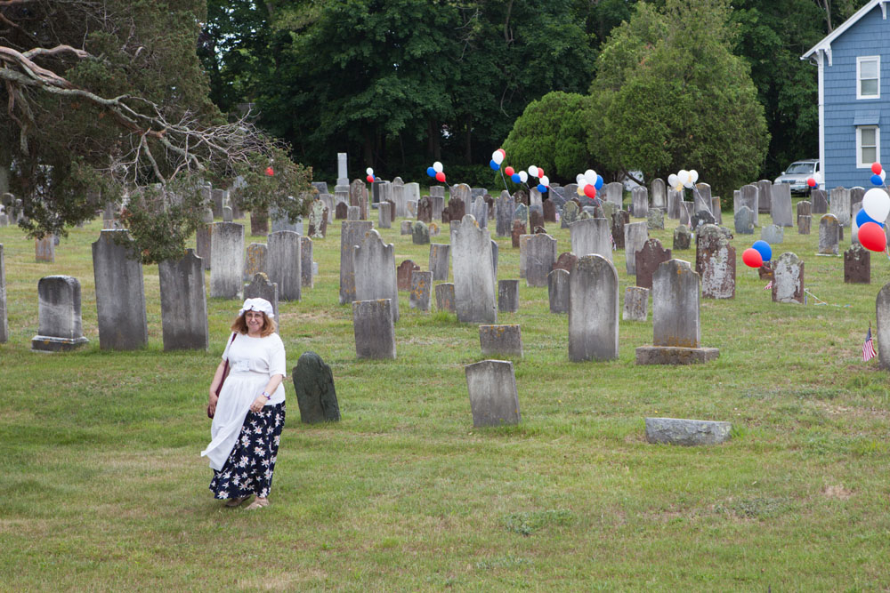 Irene Raico of Laurel tends to the church grounds.