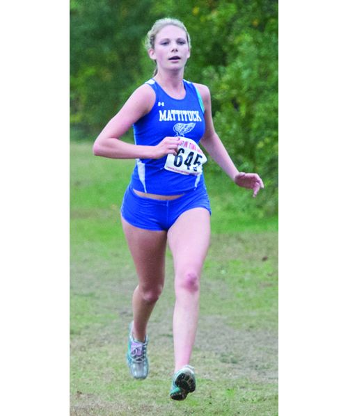 ROBERT O'ROURK FILE PHOTO | Kaylee Bergen, a junior, is one of Mattituck's three all-county runners.