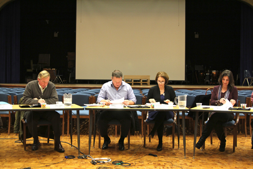 The Mattituck school board Thursday night. (Credit: Jen Nuzzo)