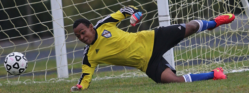 Ben Knowles, the goalkeeper for Mattituck's state champion team, will leave the North Fork for rural Morrisville. (Credit: Garret Meade, file)