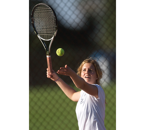 GARRET MEADE PHOTO | Mattituck's second singles player, Kyra Martin, helped the playoff-bound Tuckers to a 12-0 record and the League VIII championship.