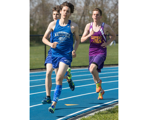 Jack Dufton set a Mattituck High School record in the 800 meters and has set his sights on the school's pentathlon record. (Credit: Katharine Schroeder, file)