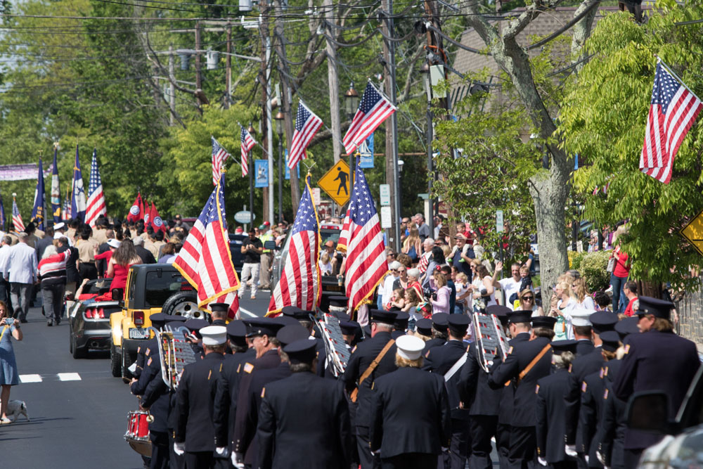 The official Southold Town Memorial Day was held in Southold village, proceeding from Boisseau Avenue and Main Road to Griswold-Terry-Glover American Legion Post 803 at Tuckers Lane. (Credit: Katharine Schroeder)