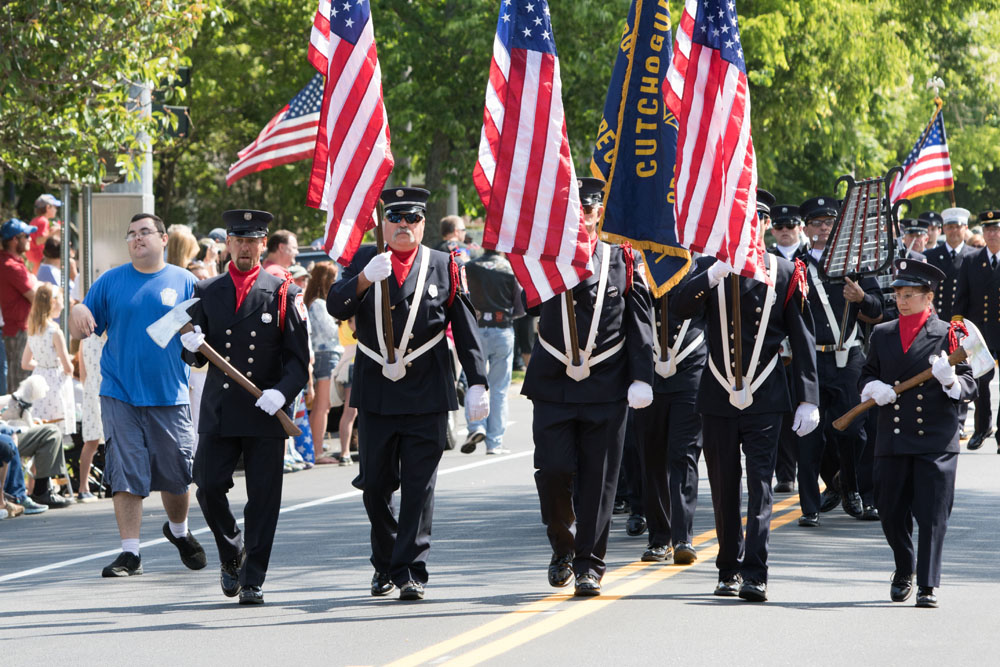 The official Southold Town Memorial Day was held in Southold village, proceeding from Boisseau Avenue and Main Road to Griswold-Terry-Glover American Legion Post 803 at Tuckers Lane. (Credit: Katharine Schroeder)
