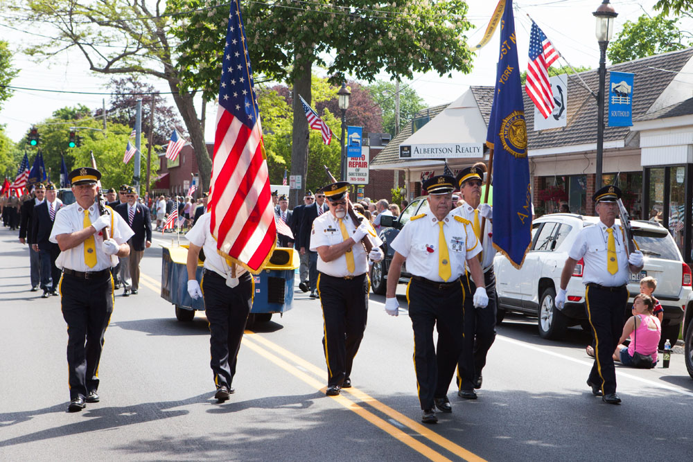 The official Southold Town Memorial Day was held in Southold village, proceeding from Boisseau Avenue and Main Road to Griswold-Terry-Glover American Legion Post 803 at Tuckers Lane. (Credit: Katharine Schroeder)