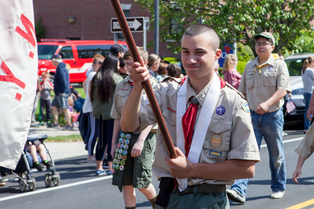 The official Southold Town Memorial Day was held in Southold village, proceeding from Boisseau Avenue and Main Road to Griswold-Terry-Glover American Legion Post 803 at Tuckers Lane. (Credit: Katharine Schroeder)