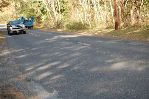 Portions of Moores Lane in Greenport will be repave prior to winter. (Cyndi Murray photo)
