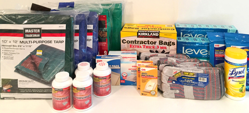 Some of the supplies being sought to help aid victims of the Nepal earthquake. (Credit: courtesy photo)