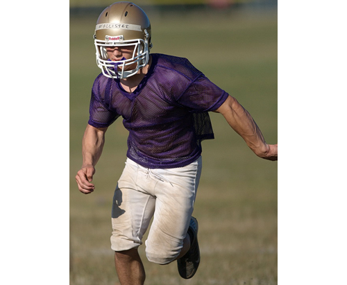 Greenport/Southold/Mattituck's new feature back, Billy McAllister, brings speed and elusiveness to the Porters' backfield. (Credit: Garret Meade)