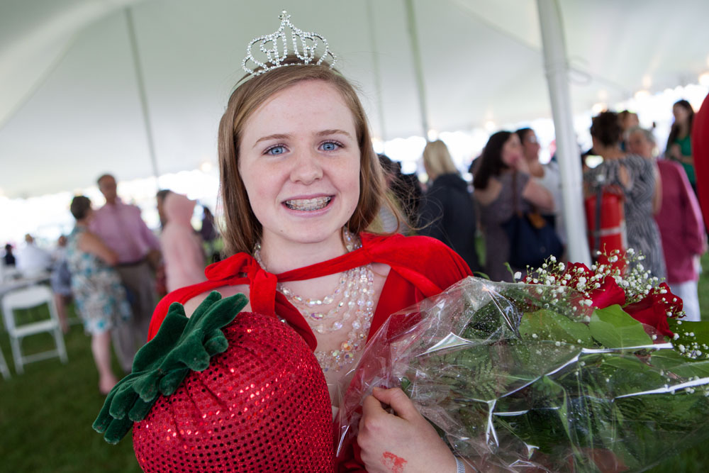Caroline Keil was all smiles Saturday at the Mattituck Strawberry Festival. (Credit: Katharine Schroeder)