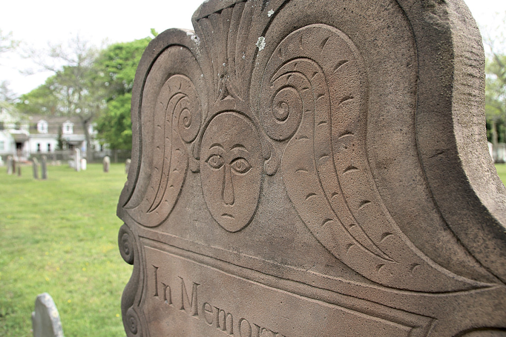 The Old Burying Ground in Southold — which features some creepy headstones — is in need of some fixing. (Credit: Michael White)
