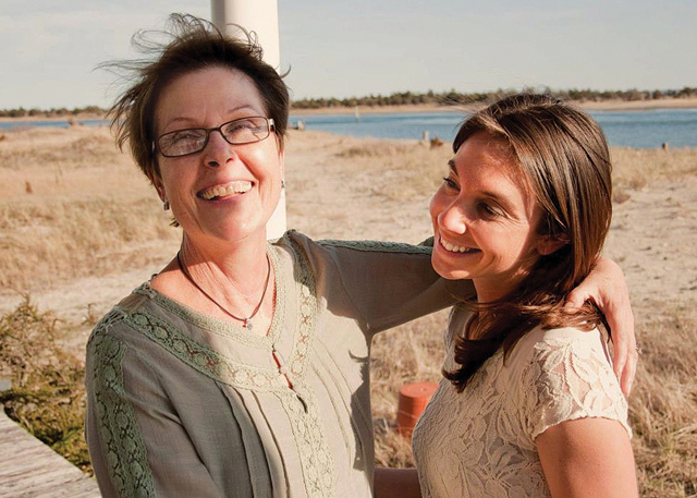 Mary Latham and her mom share a happy moment together. (Credit: Latham family)