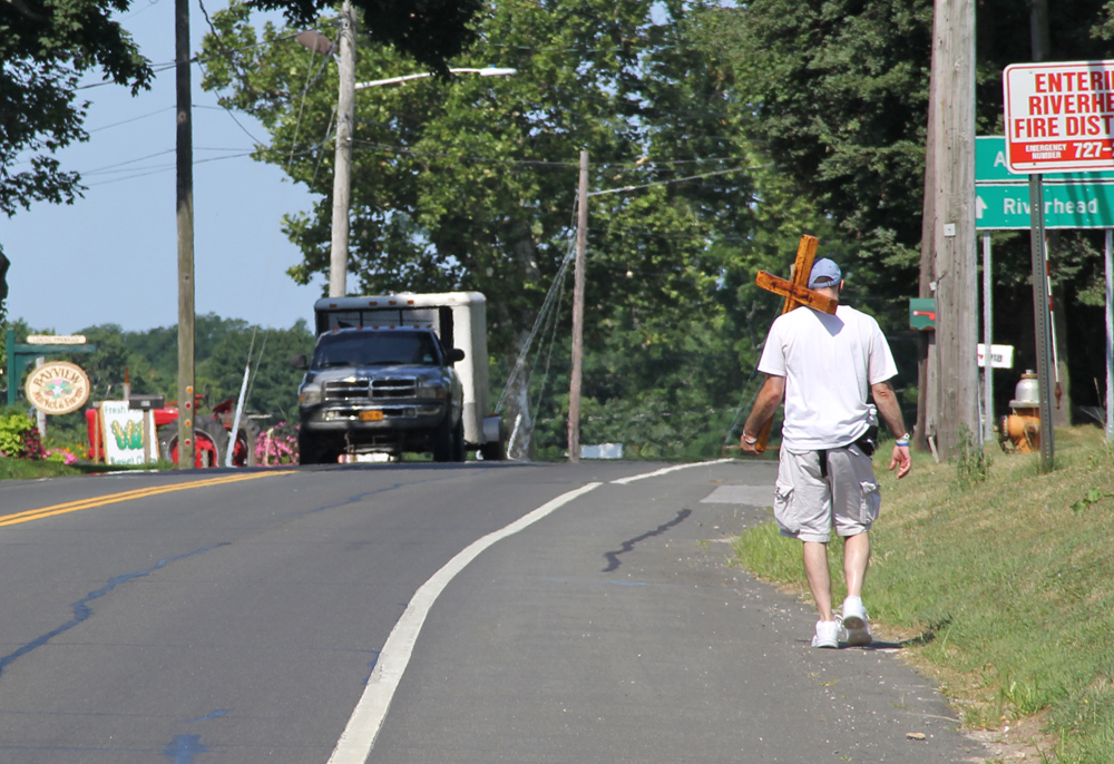 Friday was the start of one man’s three-day journey. (Credit: Carrie Miller)