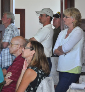 CYNDI MURRAY PHOTO | It was standing room only as resident hear engineering firm eDesign Dynamics presented its suggestions.