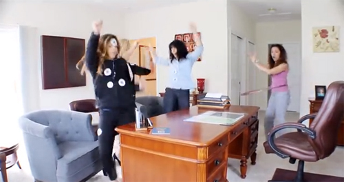 A screen shot of the music video created to honor a Peconic Landing employee. (Credit: Youtube)